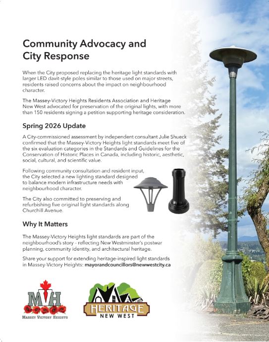 Massey Victory Heights Streetlight Project Moves Forward
